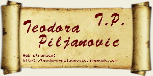 Teodora Piljanović vizit kartica